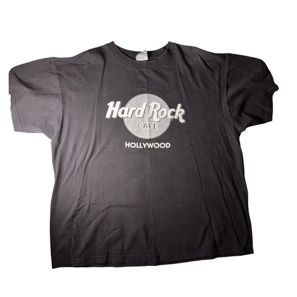 Hard Rock Cafe Other - XL Black Hard Rock Cafe Hollywood original large logo Graphic T-Shirt USA